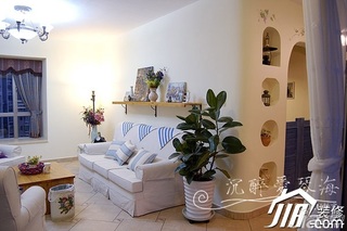 非空地中海风格公寓经济型客厅沙发图片