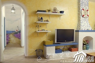 非空地中海风格公寓经济型电视柜图片