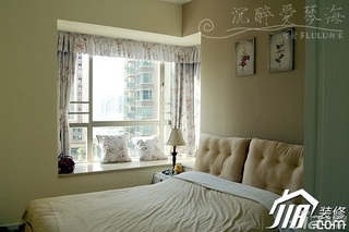 非空地中海风格公寓舒适经济型卧室飘窗床效果图