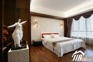 欧式风格复式富裕型卧室床图片