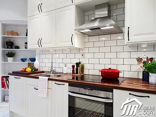欧式风格小户型白色经济型60平米厨房橱柜定制