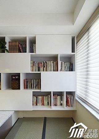 简约风格公寓经济型80平米书架图片