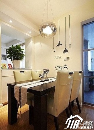 简约风格公寓简洁经济型80平米餐厅灯具效果图