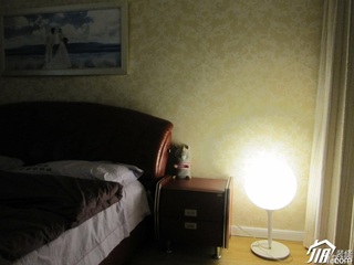 简约风格60平米卧室卧室背景墙床效果图