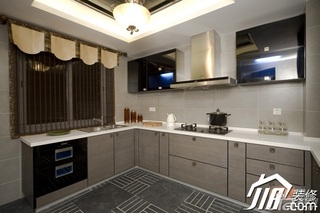 中式风格公寓实用富裕型100平米厨房橱柜订做
