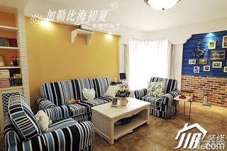 非空地中海风格公寓130平米客厅沙发效果图