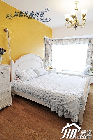 非空地中海风格公寓舒适130平米卧室床效果图