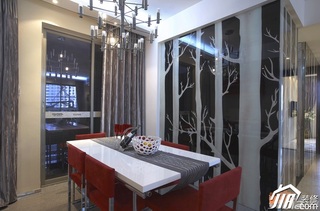 简约风格公寓简洁富裕型90平米餐厅餐厅背景墙灯具效果图