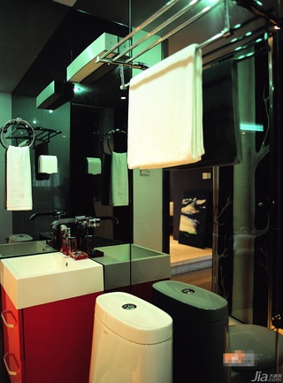 简约风格公寓大气黑色富裕型90平米卫生间洗手台效果图