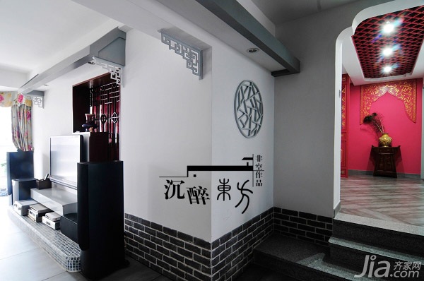 非空,中式风格,富裕型装修,140平米以上装修,过道,古典