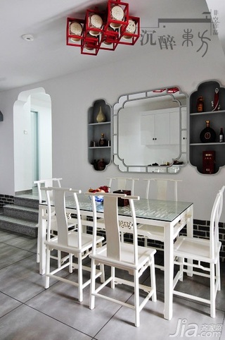 非空中式风格富裕型140平米以上餐厅餐桌图片