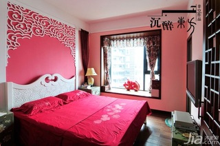 非空中式风格富裕型140平米以上卧室卧室背景墙床效果图