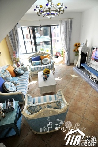 非空地中海风格复式140平米以上客厅沙发效果图