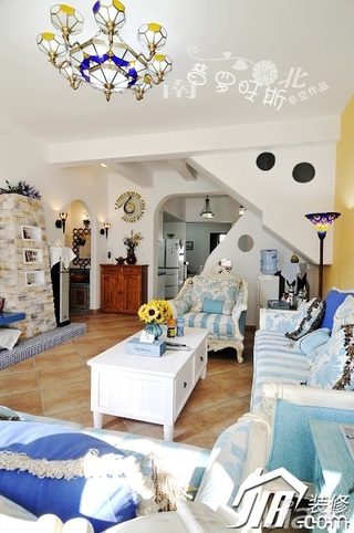 非空地中海风格复式140平米以上客厅沙发图片