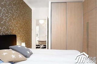 简约风格公寓舒适富裕型80平米卧室床效果图