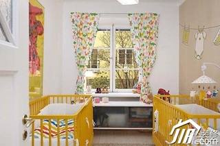 简约风格公寓富裕型80平米婴儿房窗帘图片