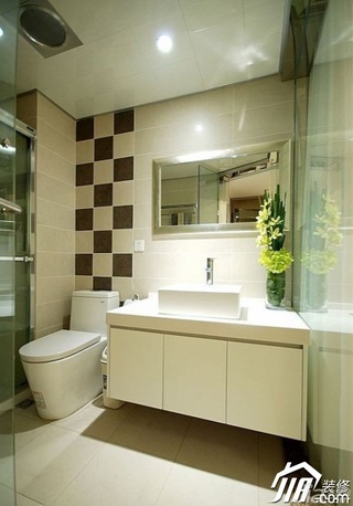 简约风格三居室130平米卫生间洗手台效果图