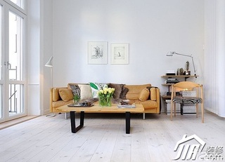 欧式风格小户型经济型40平米客厅地板图片