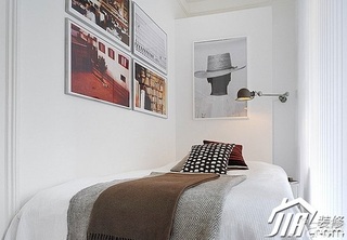 欧式风格小户型经济型40平米卧室床图片