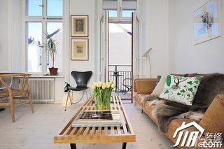 欧式风格小户型经济型40平米客厅沙发效果图