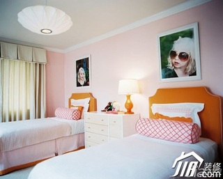 混搭风格公寓10-15万120平米卧室床图片