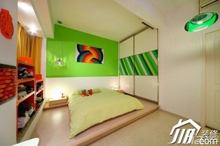 简约风格公寓舒适富裕型80平米卧室床效果图