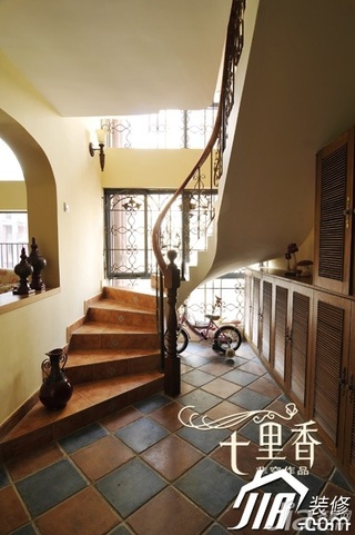 非空新古典风格复式富裕型厨房楼梯设计图纸
