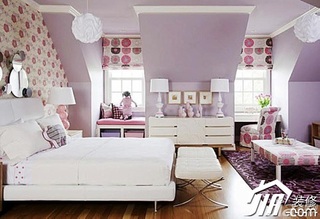 混搭风格别墅浪漫豪华型卧室床效果图
