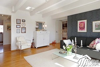 简约风格公寓富裕型80平米客厅过道沙发图片