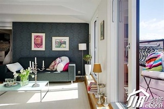 简约风格公寓富裕型80平米客厅沙发效果图