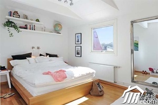 简约风格公寓舒适富裕型80平米卧室床图片