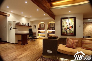 地中海风格公寓经济型110平米客厅吧台沙发效果图