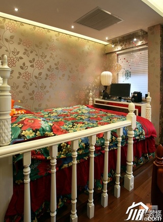 新古典风格公寓舒适富裕型100平米卧室床图片