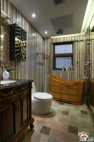 新古典风格公寓白色富裕型100平米浴室柜效果图