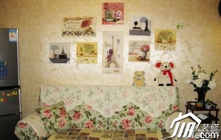 美式乡村风格二居室浪漫70平米客厅沙发背景墙沙发图片