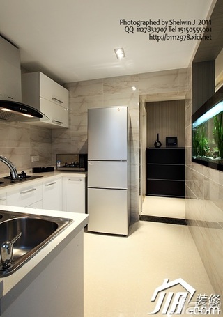 公寓实用米色20万以上厨房橱柜效果图