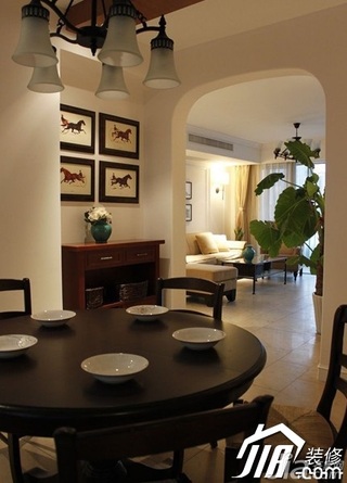 欧式风格三居室富裕型餐厅餐桌效果图