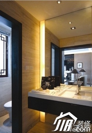 欧式风格公寓富裕型卫生间洗手台图片