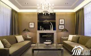 欧式风格公寓简洁富裕型客厅沙发效果图