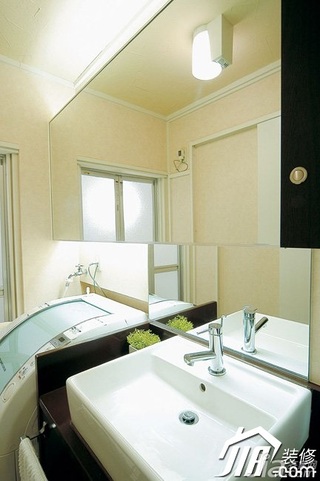 简约风格公寓简洁经济型卫生间洗手台效果图