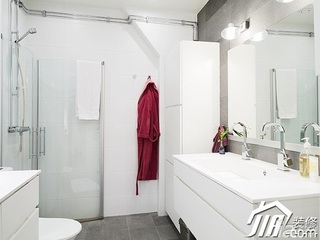 欧式风格公寓白色富裕型100平米浴室柜效果图