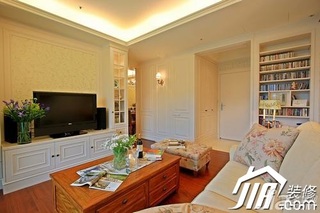 美式乡村风格小户型富裕型80平米客厅沙发图片