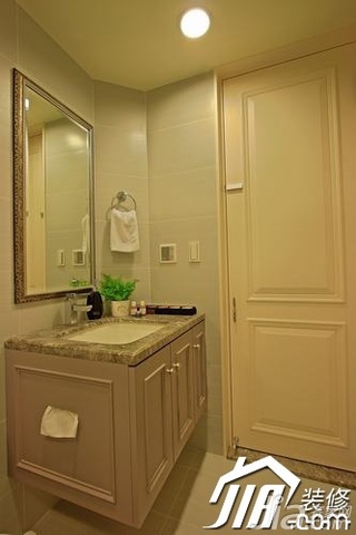 美式乡村风格小户型富裕型80平米浴室柜图片