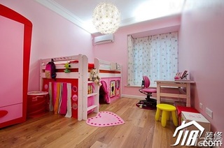 美式风格三居室10-15万120平米儿童房床效果图