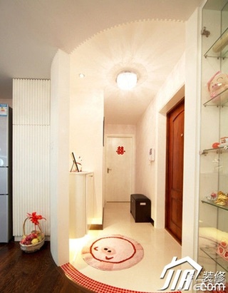 简约风格公寓简洁白色经济型90平米玄关灯具婚房家装图片