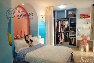 非空公寓120平米卧室卧室背景墙床图片