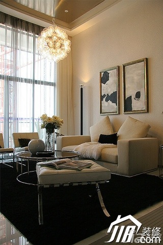 新古典风格公寓10-15万90平米客厅沙发图片