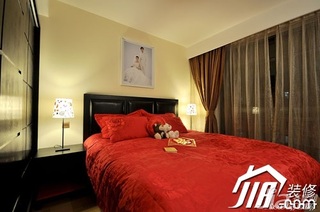 简约风格小户型富裕型50平米卧室床婚房平面图