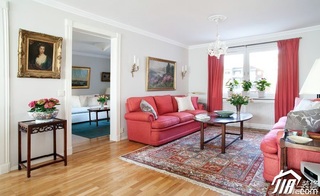 欧式风格公寓可爱客厅沙发背景墙沙发图片