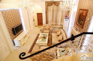 混搭风格复式奢华暖色调豪华型客厅沙发背景墙沙发图片